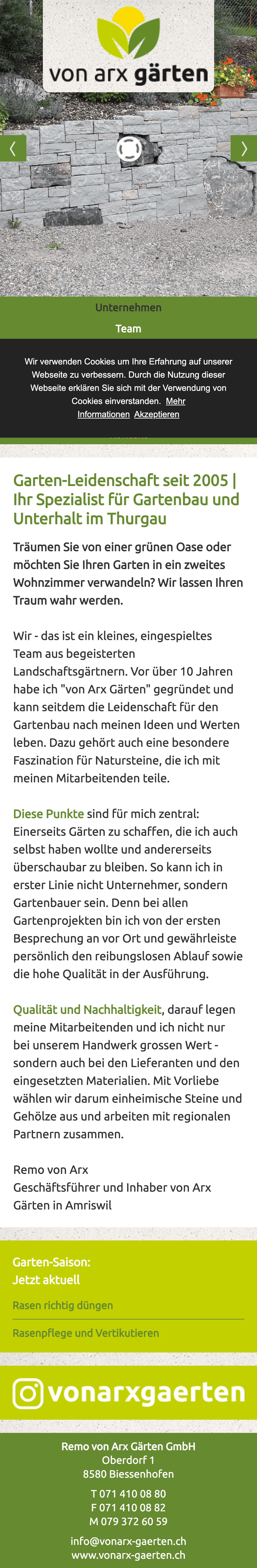 Heute · vonarx-gaerten.ch